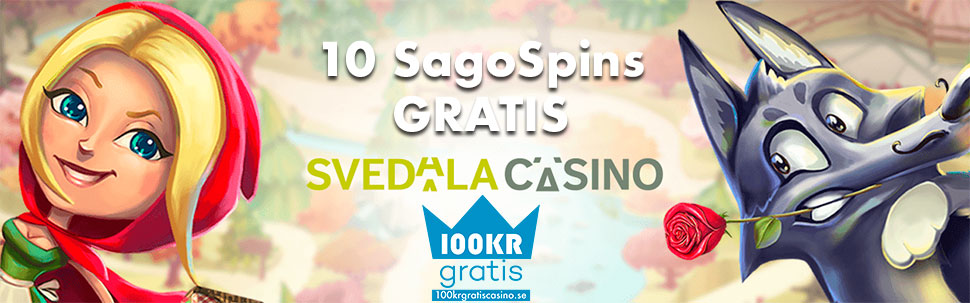 10 Sagospins gratis hos Svedala Casino