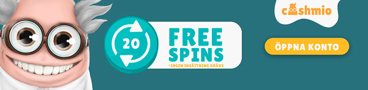 Cashmio free spins utan insättningskrav
