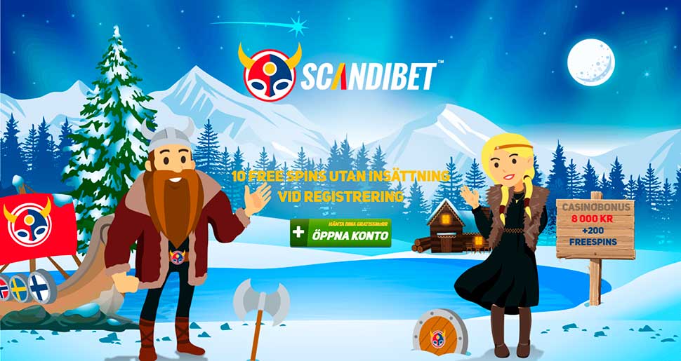 Scandibet 10 free spins utan insättning vid registrering