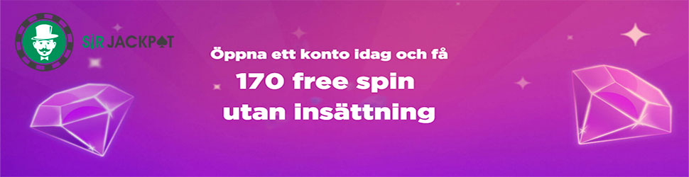 Sir Jackpot free spins - 170 free spins totalt gratis