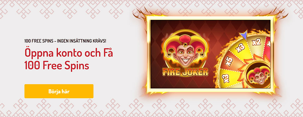 Karjala Kasino no deposit free spins - Få 100 free spins gratis utan registrering