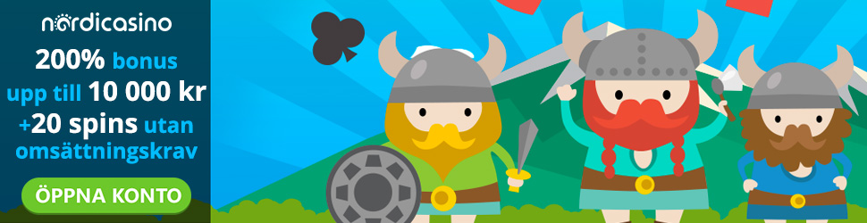 NordiCasino bonus upp till 10 000 kronor