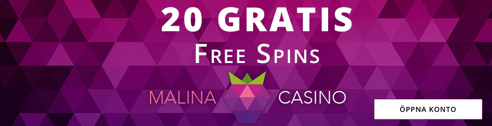 Malina Casino 20 free spins utan insättning