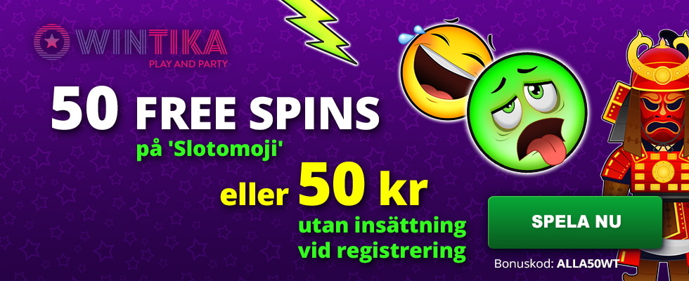 Wintika casino no deposit free spins - hämta 50 snurr gratis för att spela på Slotomoji