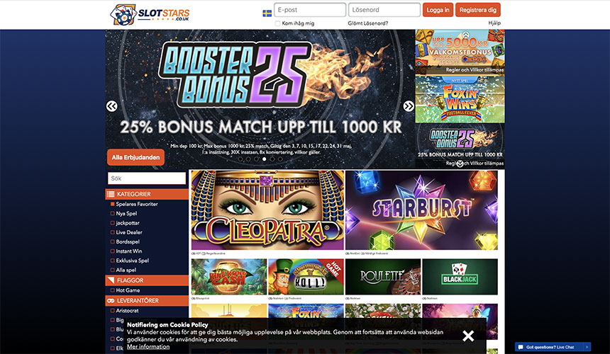 Slotstars casino