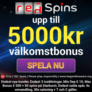 Red Spins casino gratis pengar - hämta 50 kr gratis vid registrering