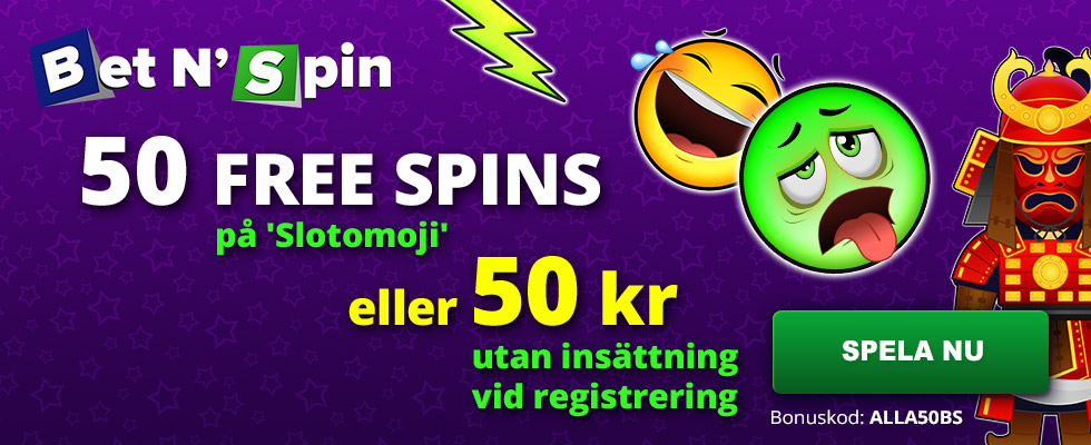 Bet N Spin bonus code - ange bonuskoden ALLA50BS och hämta gratis pengar eller free spins