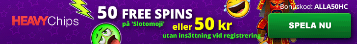 Heavy Chips bonus utan insättning Heavy Chips bonus utan insättning - Spela gratis med 50 kr eller 50 snurr vid registrering