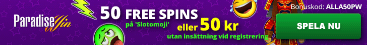 Paradise Win casino insättningsfria bonus - hämta 50 kr eller 50 free spins vid registrering