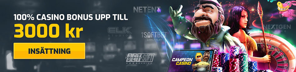 CampeonBet casino bonus - hämta upp till 3 000 kr