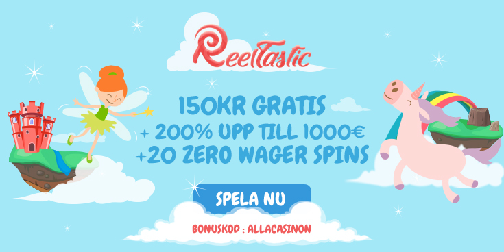 reeltastic casino no deposit bonus - ange ALLACASINON så får du 150 kr gratis utan insättning!