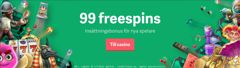 Gratis free spins utan insättning- 99 no deposit free spins utan omsättningskrav!