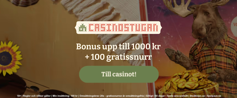 Casinostugan gratis casino pengar